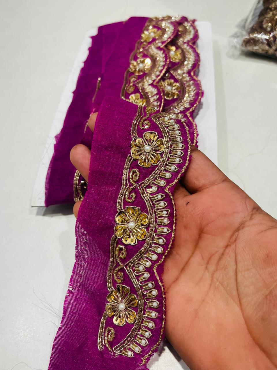 K.R KASAT - Purple Fabric Lace